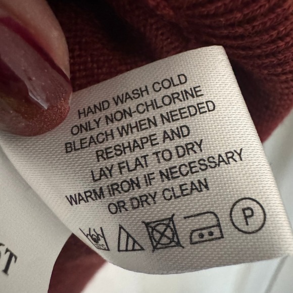 ORVIS Sweater Mens M Rust Brown Merino Wool 1/4 Zip Pullover Classic City - Picture 5 of 6